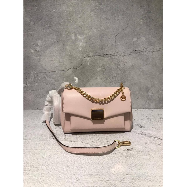 Tas Michael Kors Lita Medium Crossbody Leather Blush