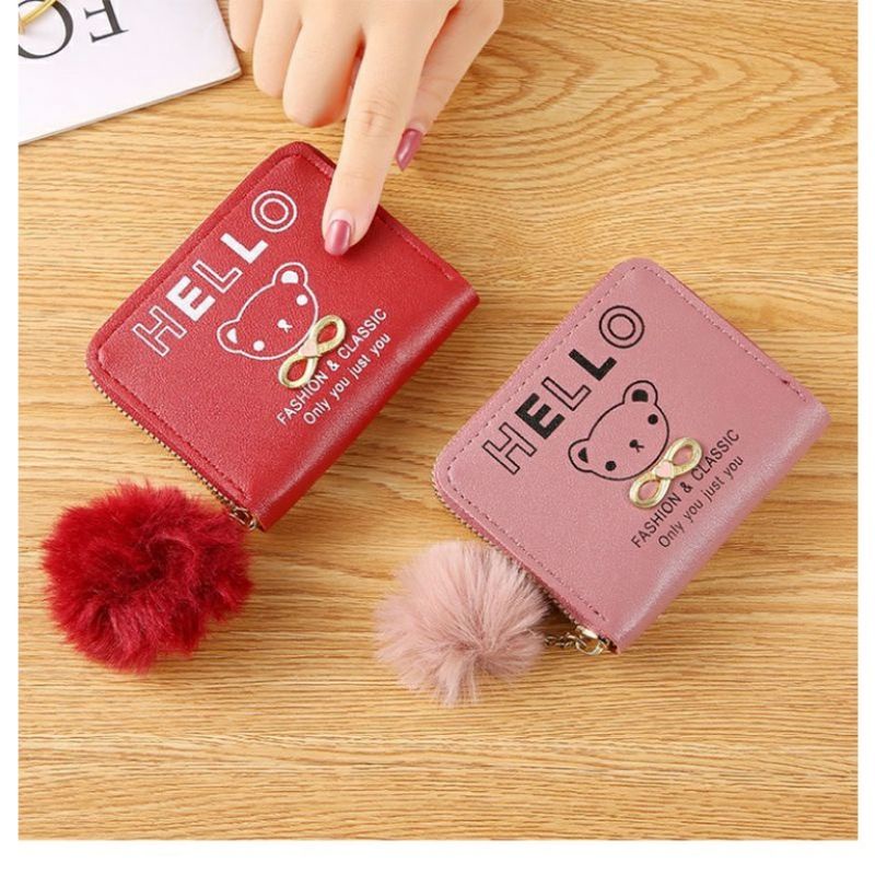 Arifirn FC 11 - Dompet Lipat Wanita Free PomPom