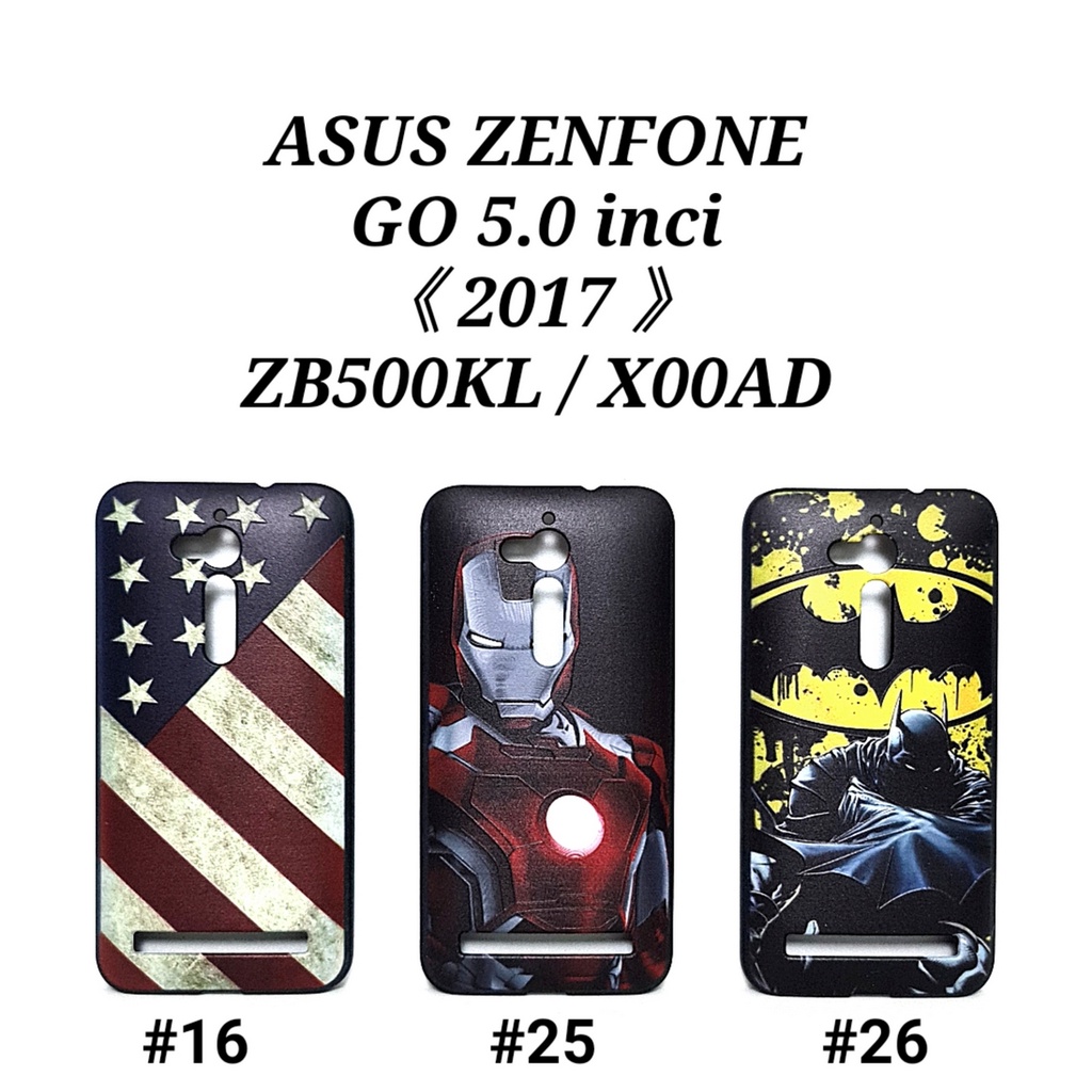 ASUS ZENFONE GO 5.0 2015 - ZC500TG Z00VD / ZENFONE GO 5.0 2017 - ZB500KL X00AD / ZENFONE 5 NEW 2018 - ZE620KL X00QD | MAN HARD CASE Marvel Super Hero