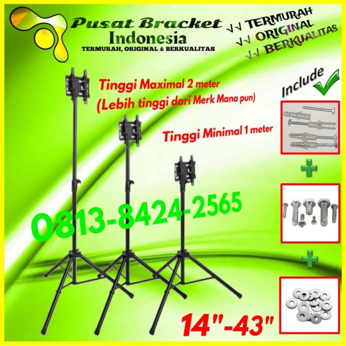 Bracket tv standing tripod 2 tv 14&quot; s/d 32&quot; High Quality