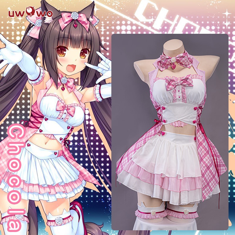PREORDER UWOWO NEKOPARA Chocola Cosplay Costume New Idol Catgirl Maid Dress Chocola Vanilla Theatric