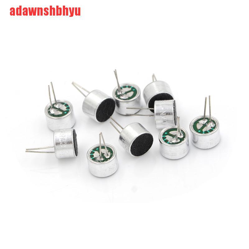 10pcs Kapsul Mic Elektrik Mini Dengan 2 Pin