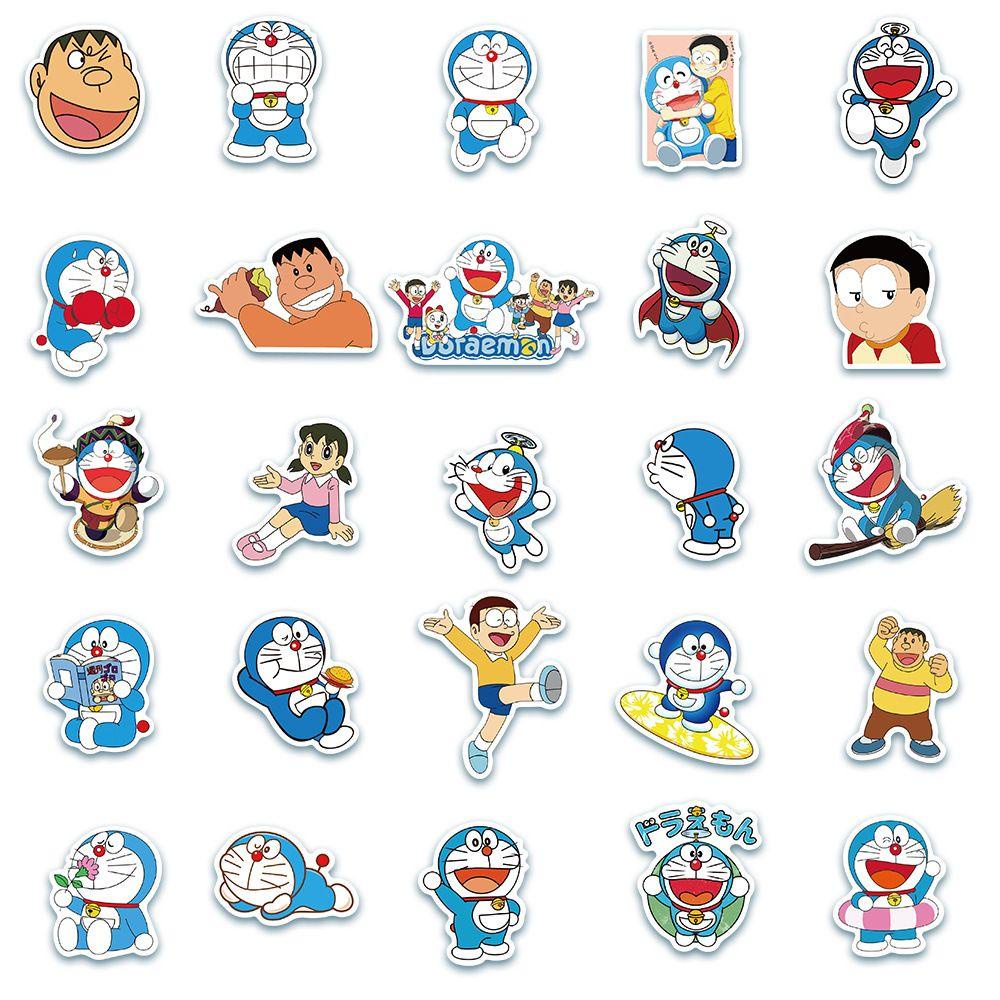 Mxbeauty Doraemon Stiker Decals Laptop Tahan Air Perekat Diri Alat Tulis Stiker Bagasi Skateboard Ponsel Graffiti Stiker