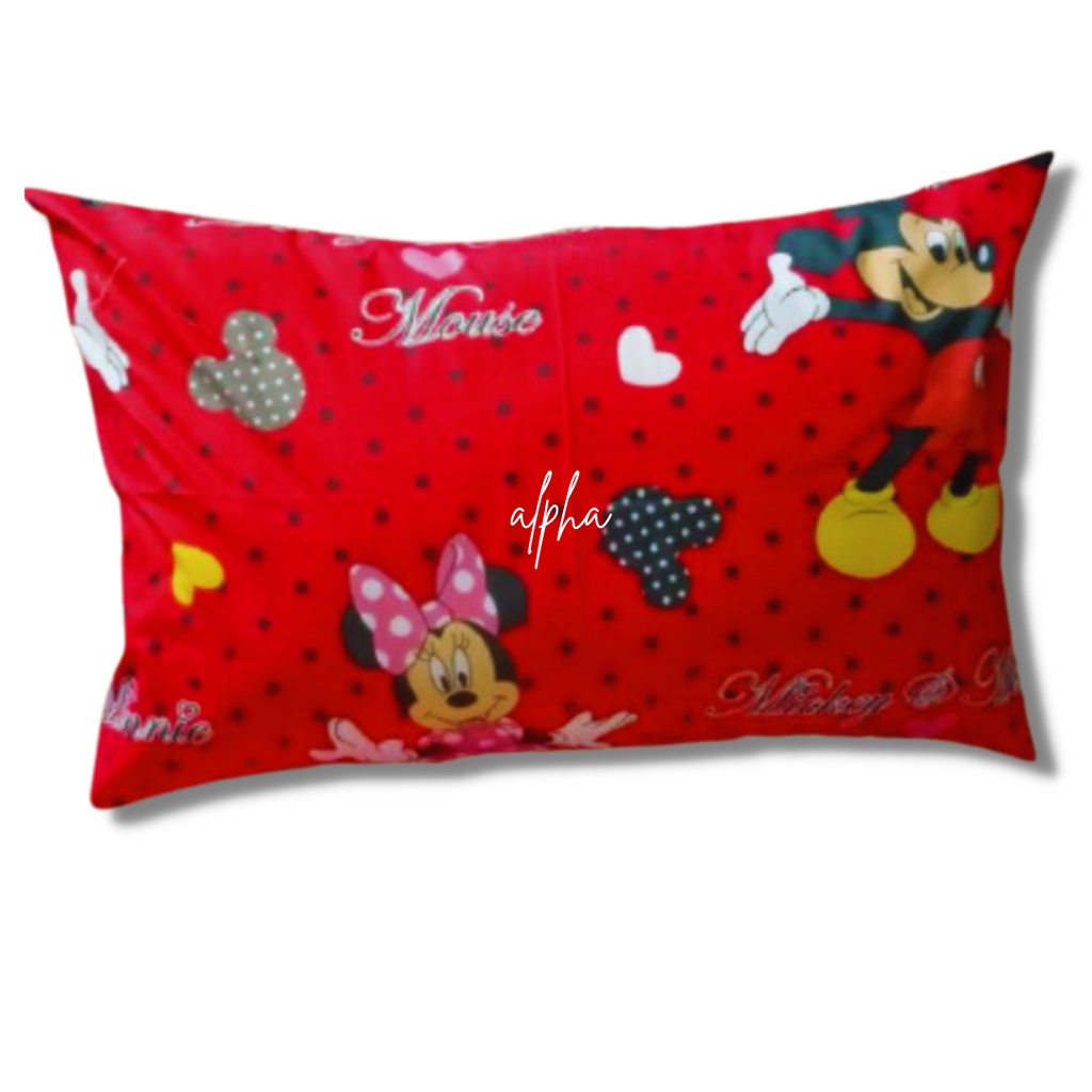 SARUNG BANTAL GULING MOTIF KARTUN MICKEY MOUSE MURAH BAHAN KATUN DISPERSE WARNA TIDAK LUNTUR