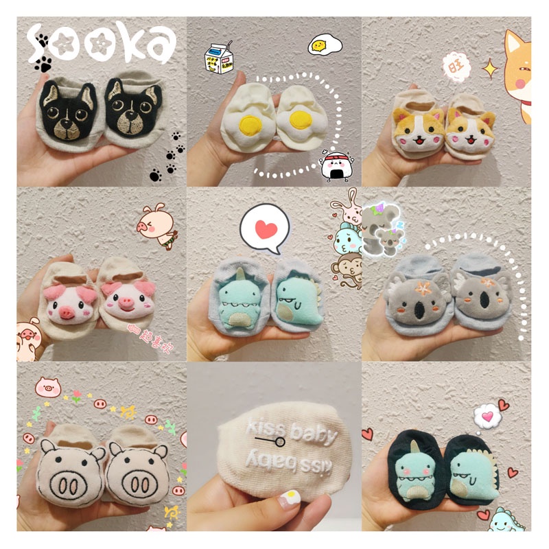 SOOKA Kaos Kaki Kartun 3D Bayi Bahan Katun dan Anak Import Terbaru Anti Selip dan lembut SK-EAA1054