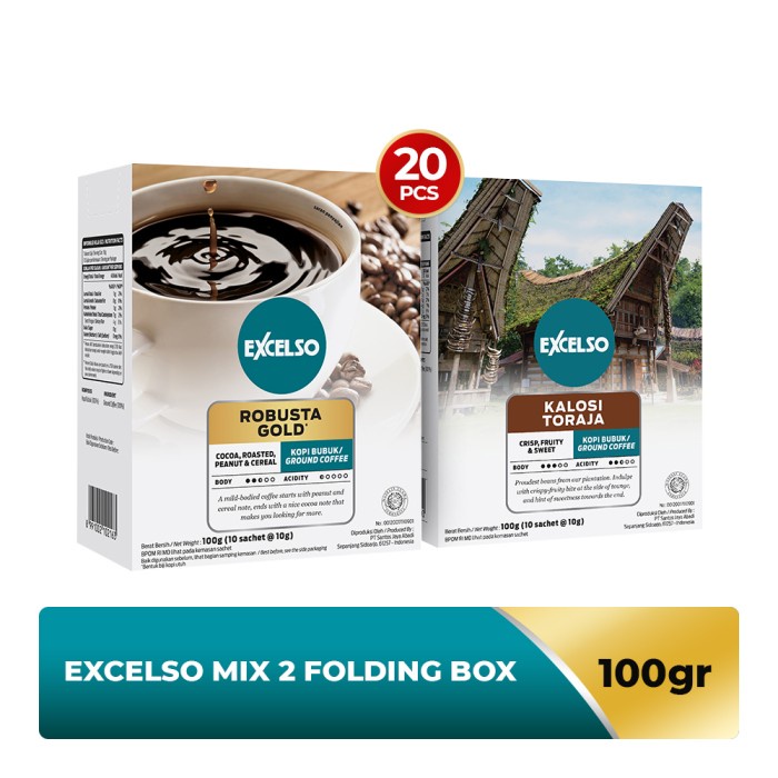 

EXCELSO Mix 2 Folding Box (10 x 10 gr)