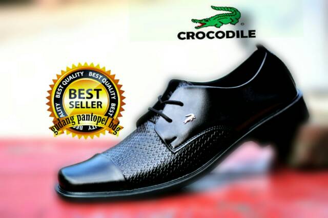 SEPATUPRIA CROCODILE HITAM / FORMAL / KERJA / KANTORAN / KULIAH / NIKAHAN