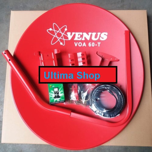 Khusus Grosir dan Reseller Dish Venus Offset 45 cm Parabola Mini Fullset + LNB + Kabel 10 pcs