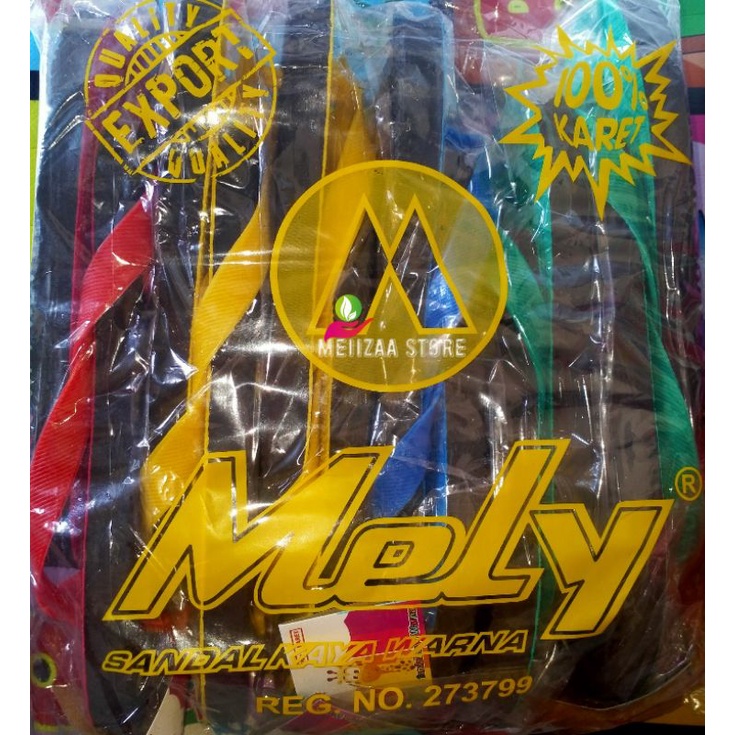 [Grosir 6 Psg] Mely Sandal Jepit Anak Sandal Jepit Dewasa Bahan 100% Karet Original SNI