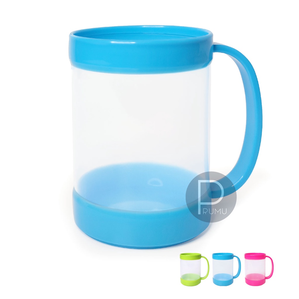 Gelas Mug Plastik - Gelas Plastik - Cangkir Plastik - Gelas Cangkir Plastik Mug Cangkir - Clio Lychee