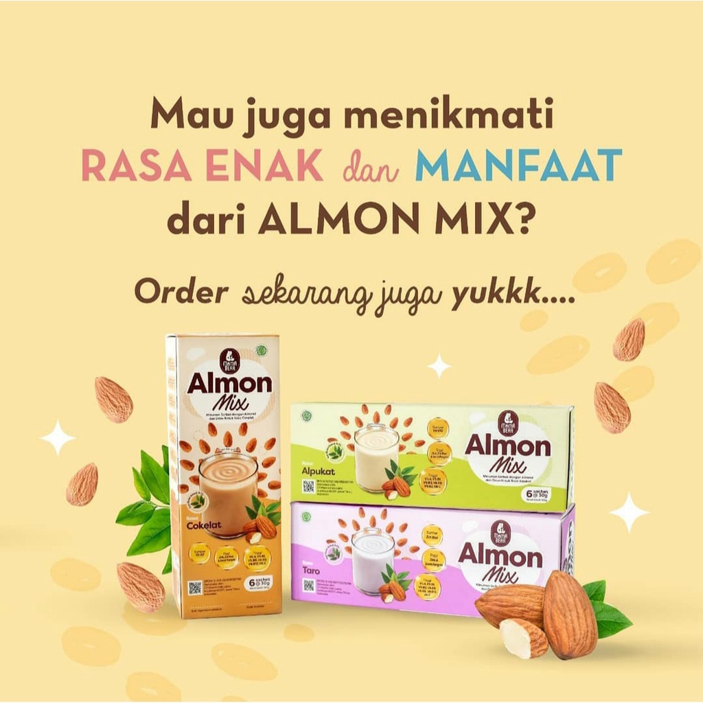 Mama Bear Almon Mix Cokelat / Almonmix mamabear / mama bear almond/ ASI Booster / Pelancar ASI