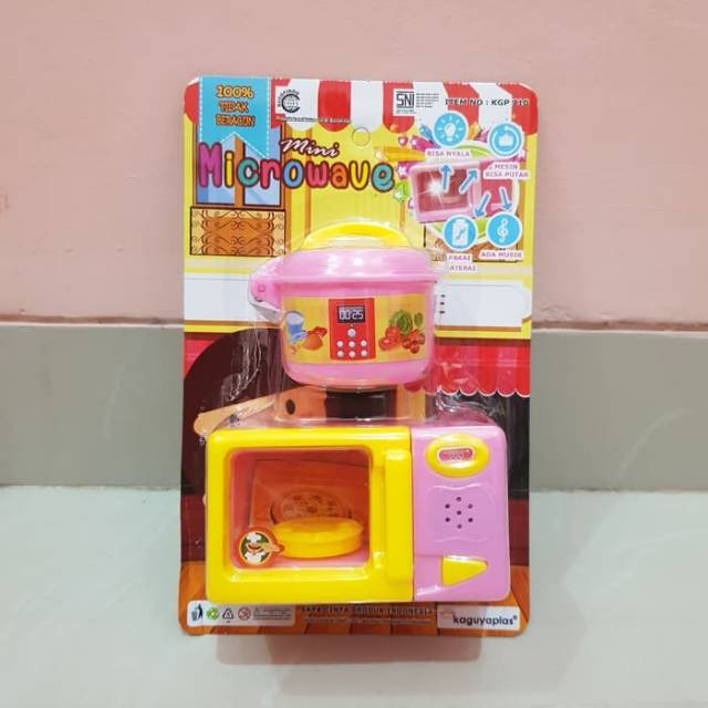 Mainan Mini Microwave Magic Com - Mainan Memasak Mini Microwave Anak Cewek