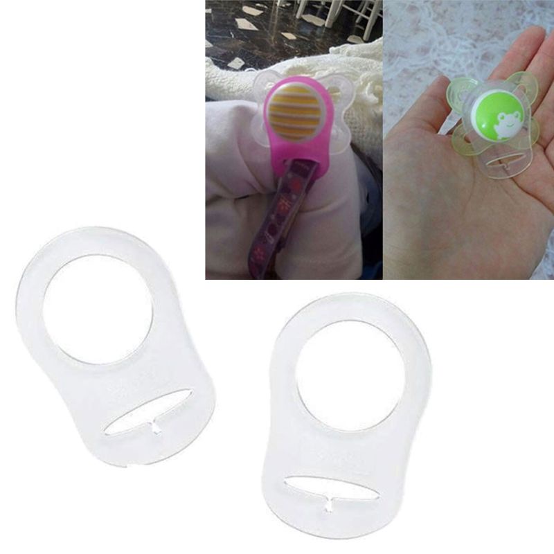 Mary 12Pcs / lot Ring Adapter Holder Dot Empeng Bayi Bahan Silikon Transparan