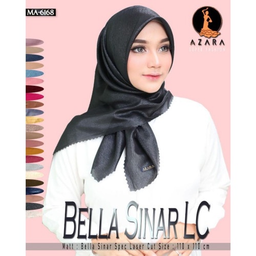 Bella Sinar Glowing AZARA Lasercut/Hijab Segiempat Bella Sinar AZARA Lasercut