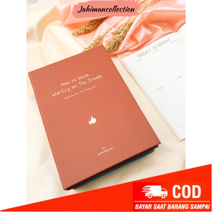 

✨ BISA COD ✨ Notebook Agenda, Polos dan dotted How to Smile - A5 Hard Agenda