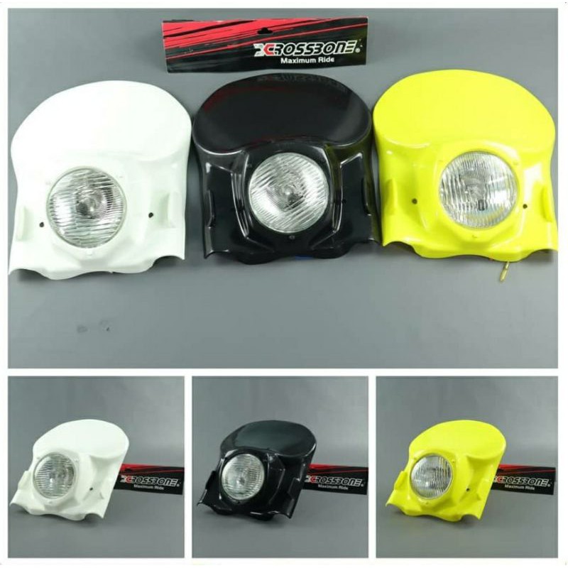 HEAD LAMP JADUL KLASIK XCROSSBONE ORIGINAL. BATOK LAMPU MOTOCROSS VINTAGE TRAIL ENDURO TRABAS MOTOR
