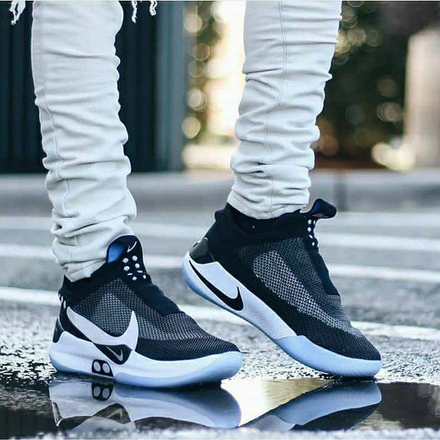 sepatu Nike Adapt BB Mag "Balck White" sneakers murah