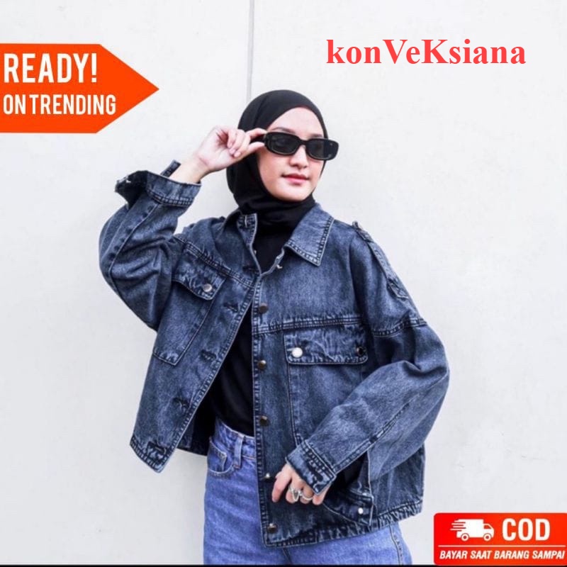 Jaket Jeans Denim Wanita Murah Bahan Model Oke Punya