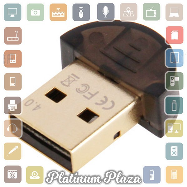 Golden Plated USB Bluetooth Receiver V4.0 Chipset CSR8510 - Black`69GQST-