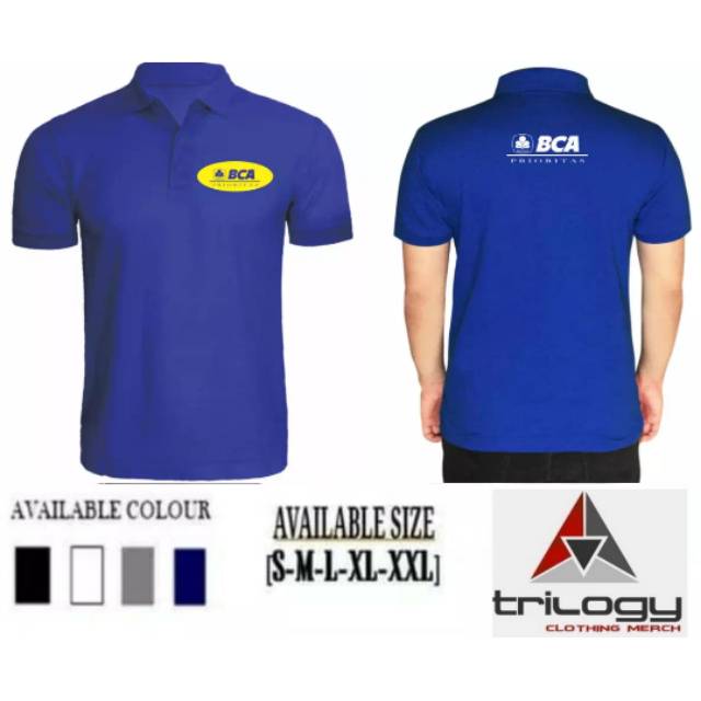 KAOS POLO BANK BCA PRIORITAS (READY SIZE S-XXL)