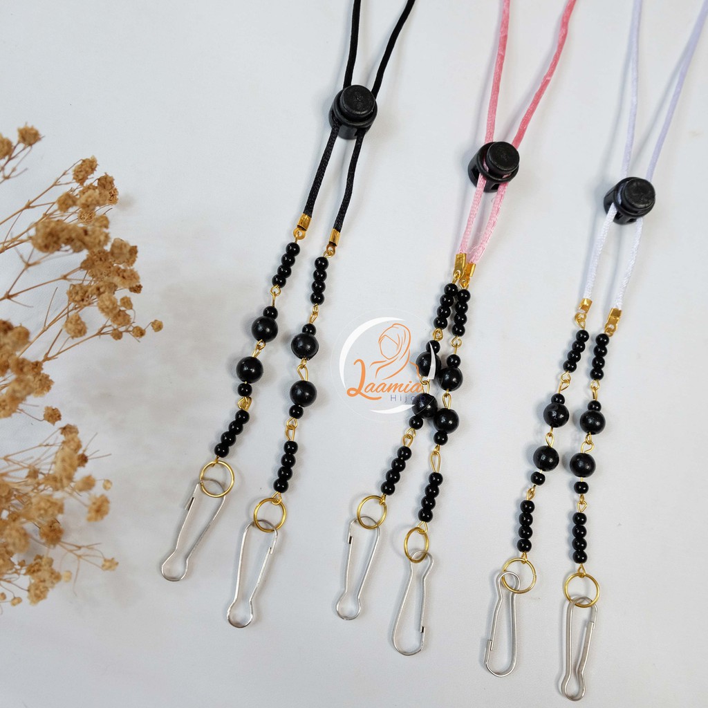 strap masker - tali masker mutiara - tali kalung masker hiasan mutiara korea