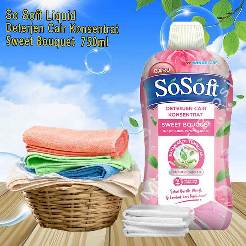 Deterjen Cair Konsentrat *So Soft Liquid * Sweet Bouquet * 750ml