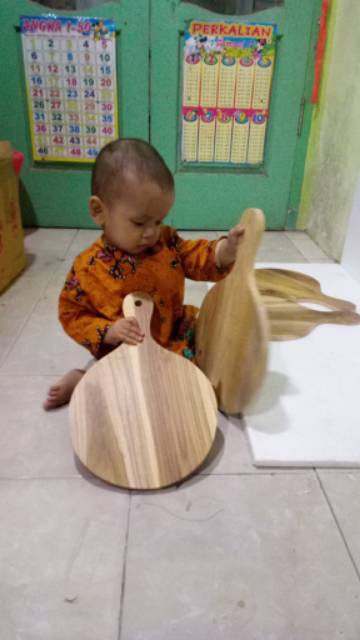 Talenan Kayu Jati 41,5 x 30cm / Wooden Cutting Board / Talenan Jati