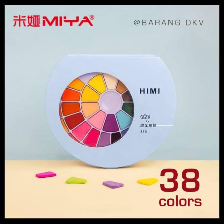 

BISA COD MIYA HIMI WATERCOLOR SOLID 38 COLORS WARNA + KUAS TERBAIK 11
