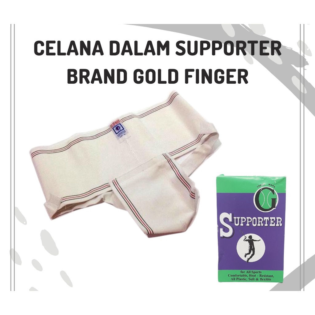 1 Box 1 Pcs CD Korset Pria GOLD FINGER - Supporter Celana Dalam Olahraga Mencegah Hernia/Turun Bero - Box UNGU