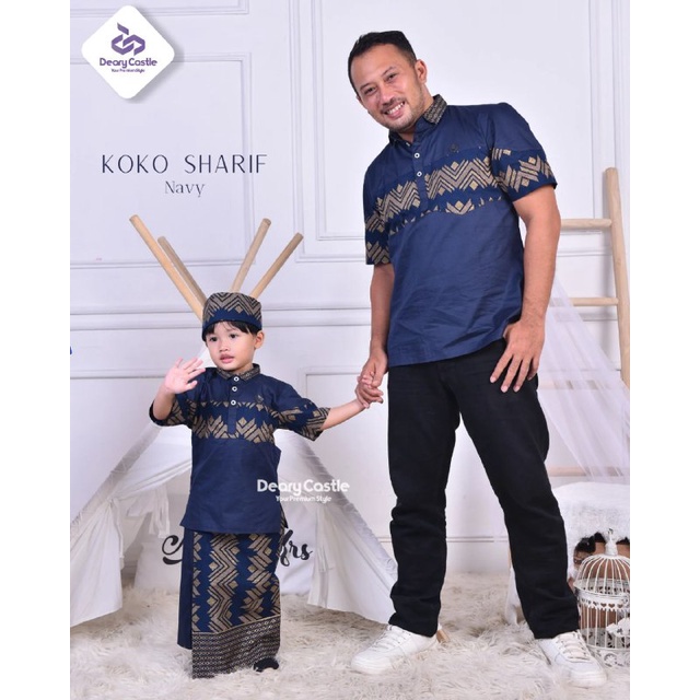 SET SARUNG CELANA ANAK / KOKO ANAK / BAJU KOKO ANAK DAN BAJU KOKO AYAH / SARUNG CELANA KOKO SHARIF B