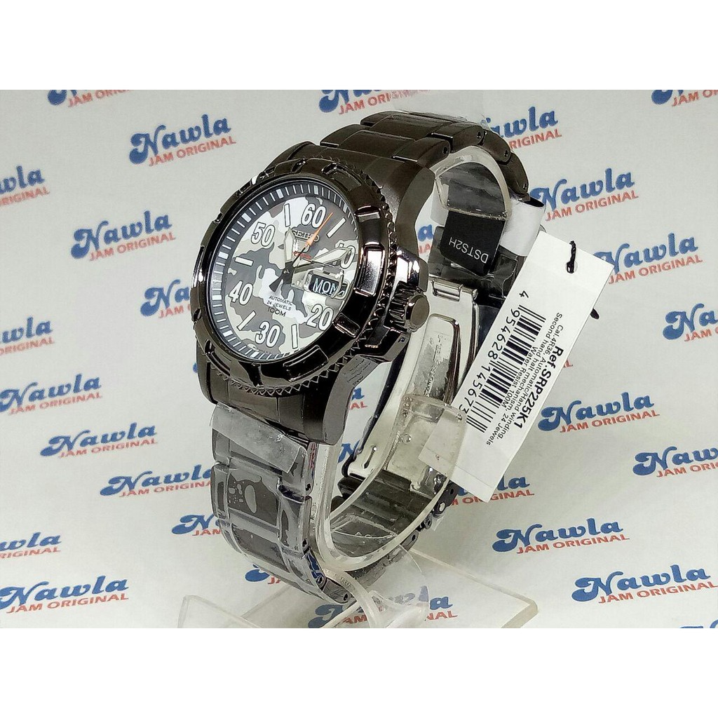 Seiko 5 Sport SRP225K1 Automatic Black IP - Jam Tangan Pria SRP225