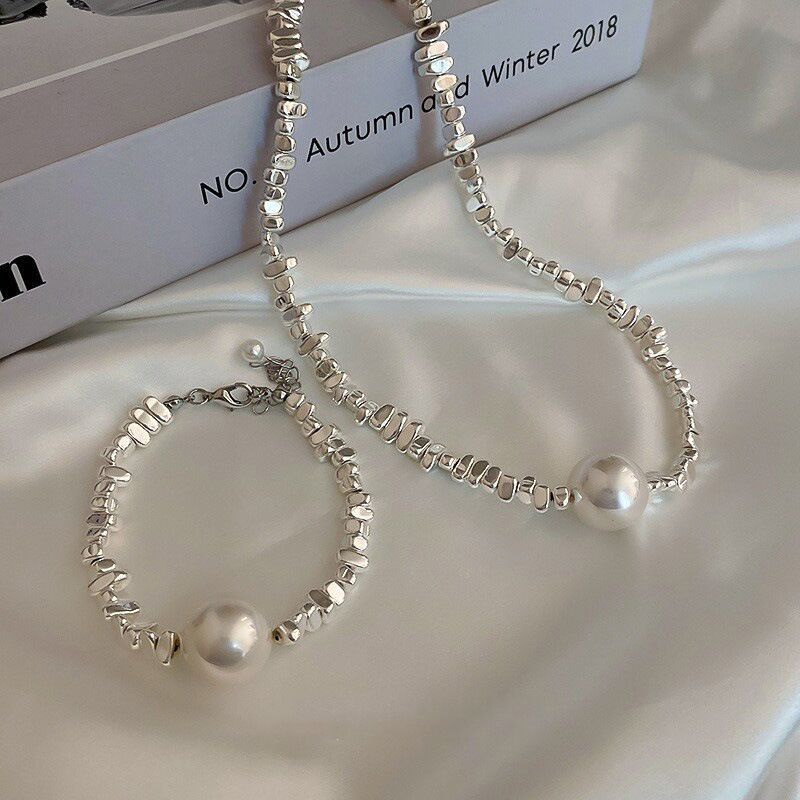 Kalung Mutiara Imitasi Bahan Tembaga Untuk Wanita