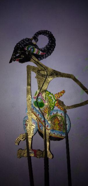 (bisa Cod) Kerajinan Wayang Kulit Raden Arjuna Ukuran Besar 40x20 Cm Cocok Untuk Dalang Dewasa