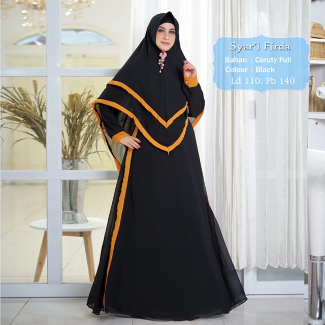 Gamis Syari FIRDA CERUTY Asli Ceruti muslimah dress original