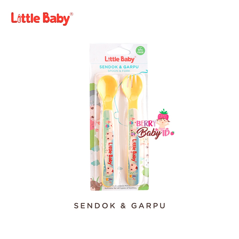 Little Baby Sendok Garpu Bayi Baby Spoon Fork Perlengkapan Makan Bayi Berry Mart