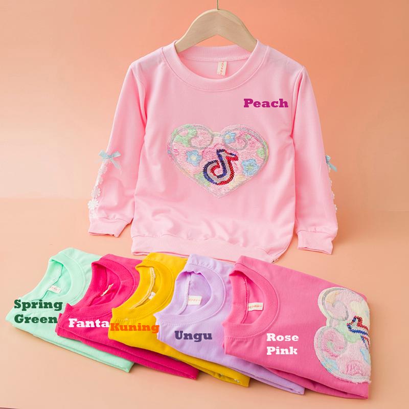 Kaos Anak Perempuan 6-12Tahun/Switer Anak Perempuan Import/Sweater Import anak-anak