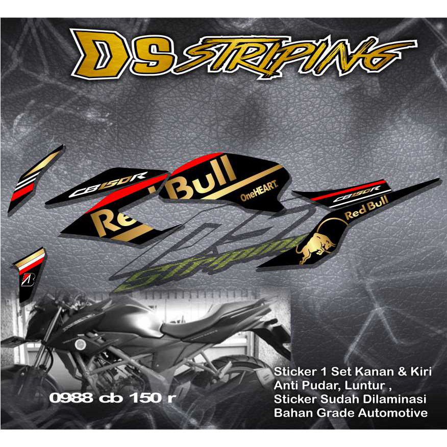 (COD) 0988 Stiker Striping CB 150 r V.2 List Variasi Sticker Redbull KEREN