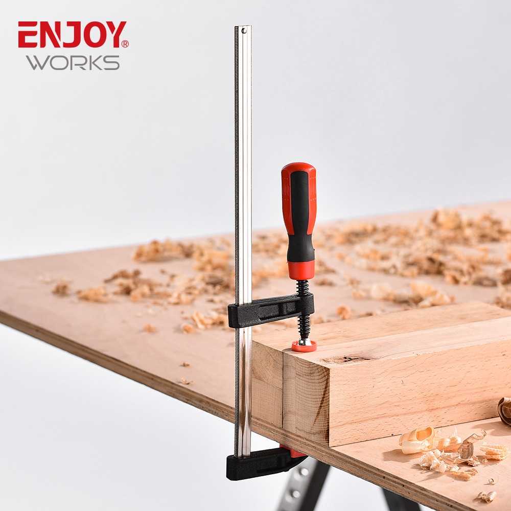 (BISA COD) RVOSTR NJOYWORKS Penjepit Kayu F Clamp Handle-C Woodworking Clamp - ECF04050