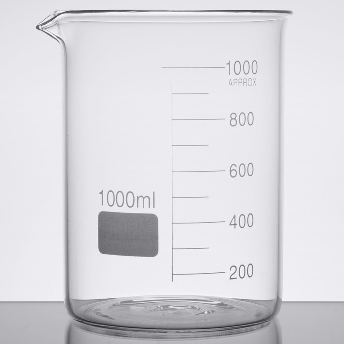 Jual Gelas Ukur Kaca Tahan Panas Beaker Glass 1000 Ml Shopee Indonesia