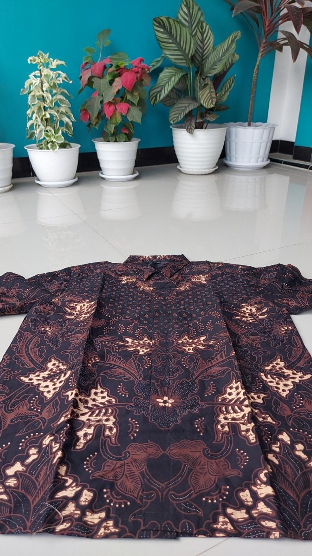 Perwira Kemeja Batik Pria Full Furing Bahan Katun Sragenan