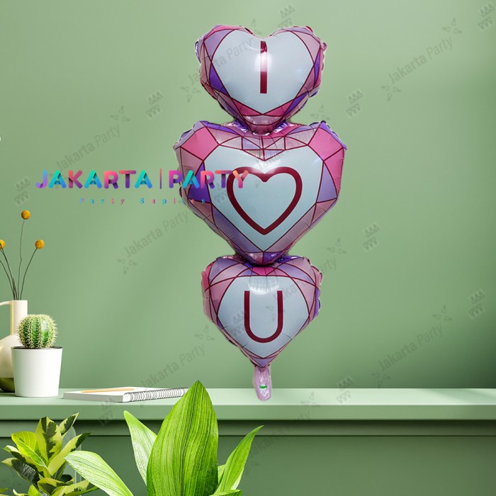 Balon Foil love Susun JUMBO Pink / Balon Foil LOVE / Balon Foil Love