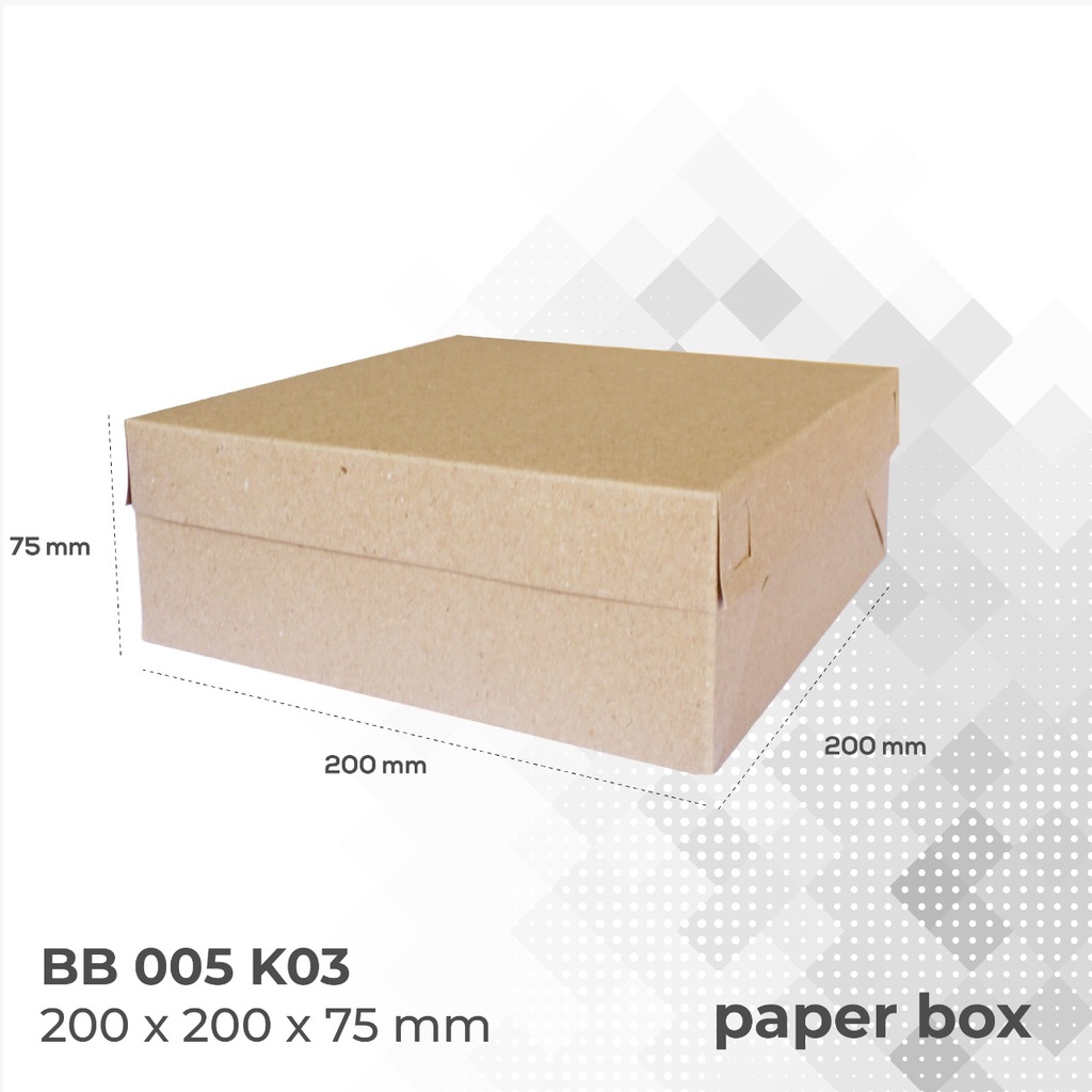 Box Nasi Catering Dus 20x20 Kotak Nasi (BB5K3-20X20X7.5 Cm)