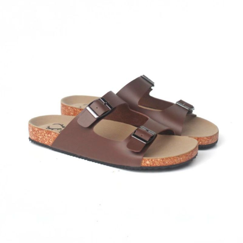 CRAFTS x LIRPA Sandal Pria Sendal Slide Pria Sandal Kasual Trendy Brown Navy Black