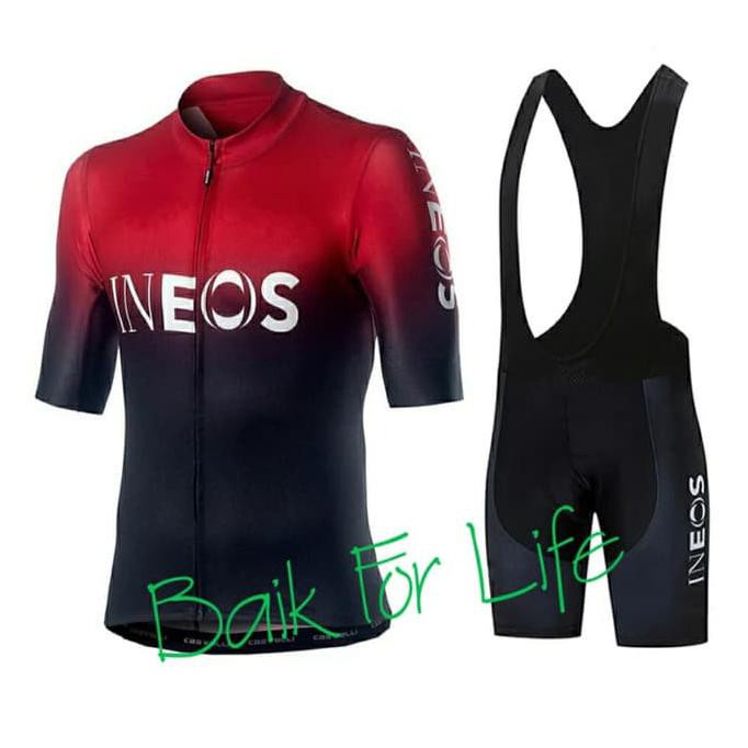 Jersey Set Ineos Roadbike Jersey Sepeda no Rapha Racmmer BMC Road Bike