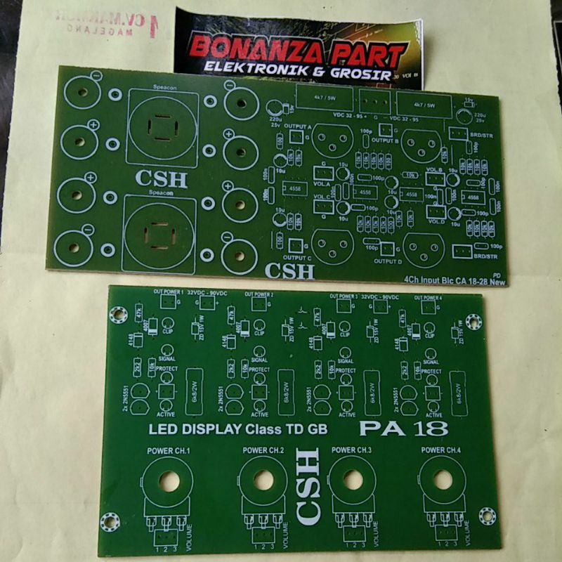 Pcb panel depan belakang bok td gb 4ch