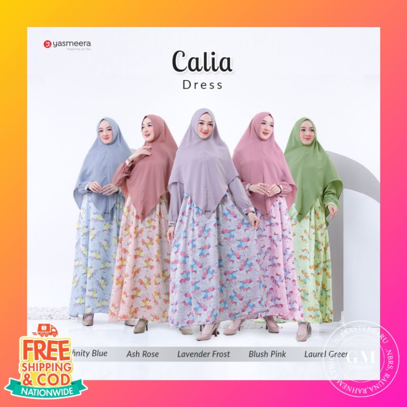 CALIA DRESS by YASMEERA/Gamis terbaru 2022 yasmeera CALIA DRESS/GAMIS MOTIF BUNGA/DAYLY DRESS