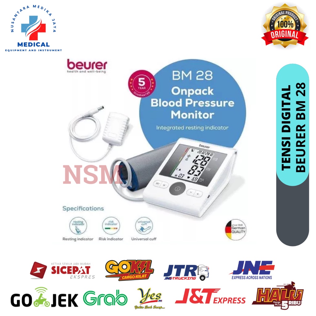 BEURER BM 28 Upper Arm Blood Pressure Monitor + Adaptor