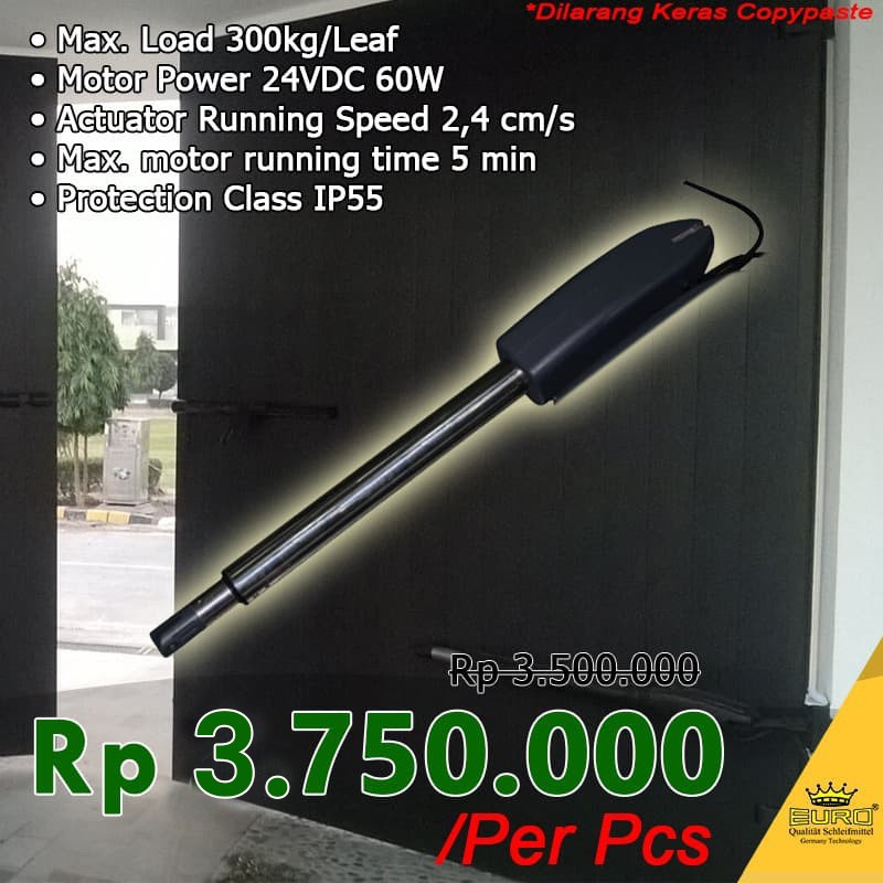 Arm/Gagang Swing Gate Opener Otomatis DC 300kg/leaf Mesin Autogate gagang only