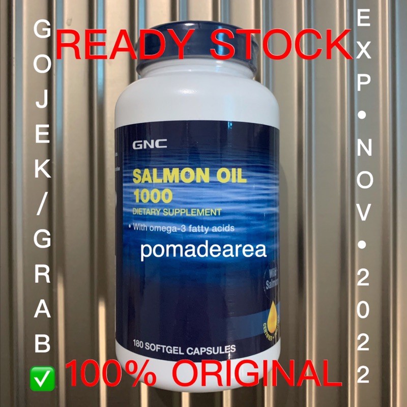 GNC Salmon Oil 1000 180 Softgels 100% Original Singapore