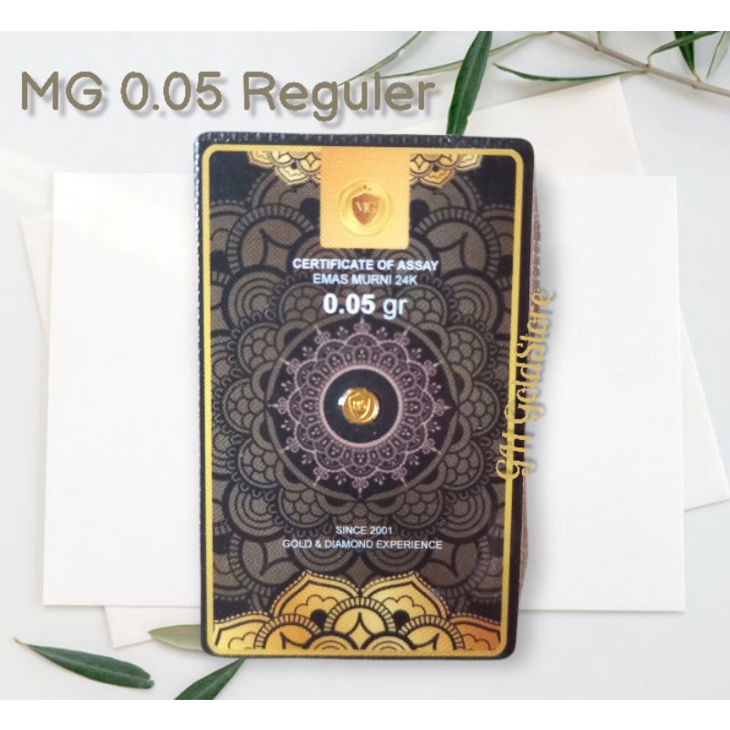 Logam Mulia MiniGold 0.05 gram | Emas batangan murni 24 karat | fine gold 99.99%